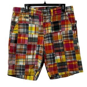 NWT Vintage 1946 Madras Cotton Shorts Men’s 36 Stoned Washed Multicolor Preppy